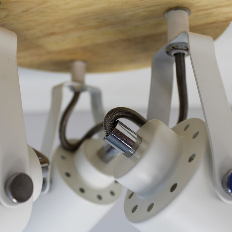 Plano detalle Plafón Dera redondo con tres focos