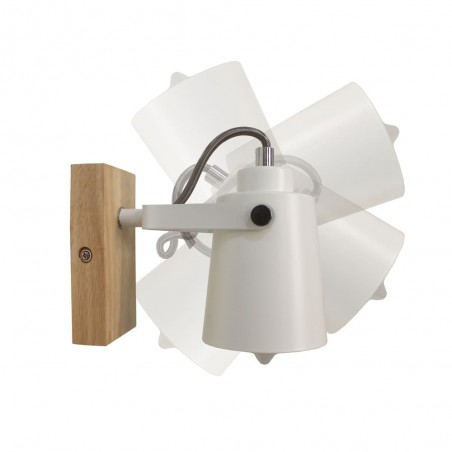 Plafón Dera con un foco, montaje angulación del punto de luz