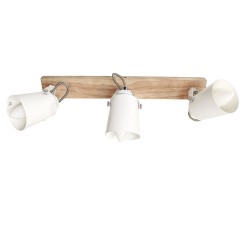 Plafón Dera con tres focos con diferentes ángulos y posiciones de los puntos de luz