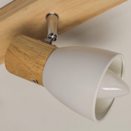 Detalle foco Plafón Lan con tres focos