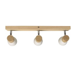 Plafón Lan con tres focos vista cenital