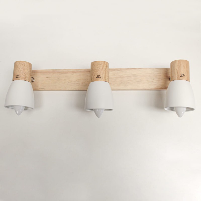 Plafón Lan con tres focos vista frontal