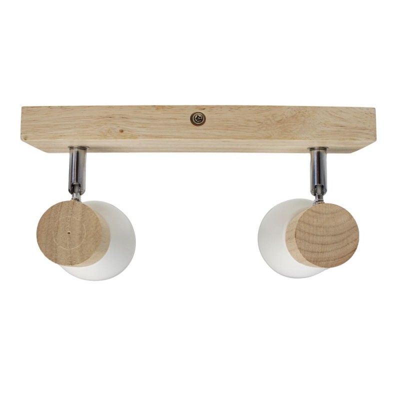 Plafón Lan con dos focos vista cenital