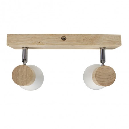 Plafón Lan con dos focos vista cenital