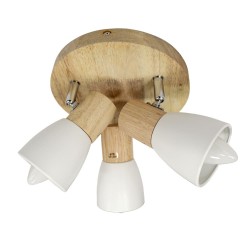 Plafón Lan redondo con tres focos