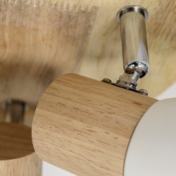 detalle acabados Plafón Lan redondo con tres focos