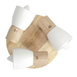 Plafón Lan redondo con tres focos vista cenital