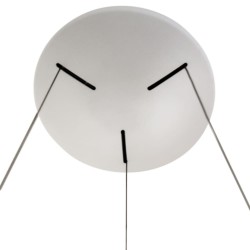 detalle florón Lámpara de techo led Mad 28W madera natural