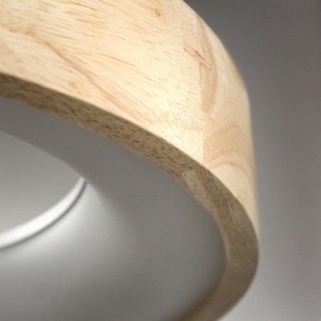 Detalle difusor Lámpara de techo led Mad 28W madera natural