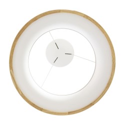 Lámpara de techo led Mad 28W madera natural vista cenital