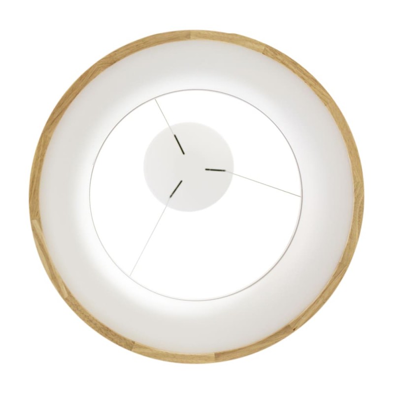 Lámpara de techo led Mad 28W madera natural vista cenital