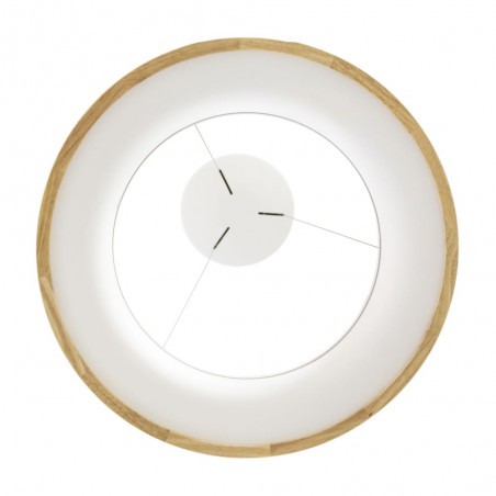 Lámpara de techo led Mad 28W madera natural vista cenital