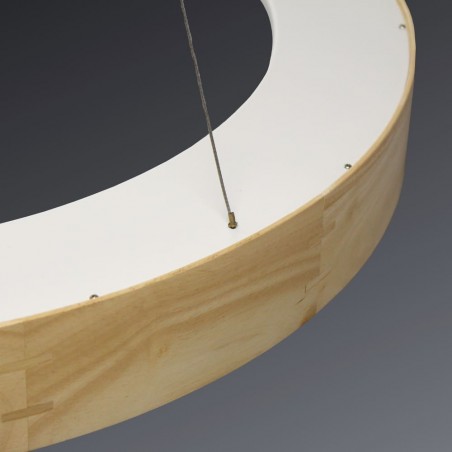 Lámpara de techo led Mad 56W madera natural vista desde arriba