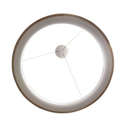 Lámpara de techo led Mad 56W madera natural vista cenital