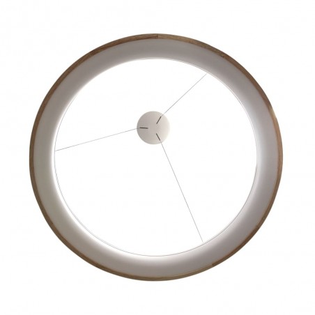 Lámpara de techo led Mad 56W madera natural vista cenital