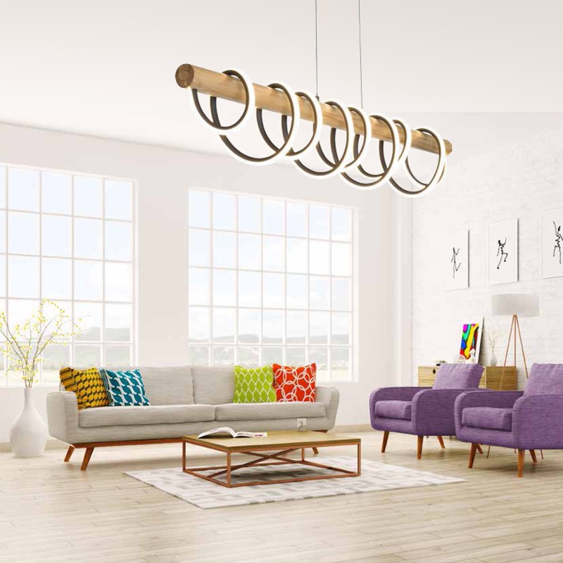 Salón decorado con Lámpara de techo LED Rever 49W 3000K