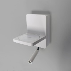 Aplique LED Rob 5W+3W USB y cargador wireless instalado