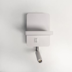 Aplique LED Rob 5W+3W USB y cargador wireless vista frontal