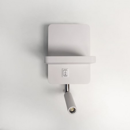 Aplique LED Rob 5W+3W USB y cargador wireless vista frontal