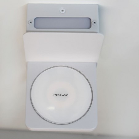 Aplique LED Rob 5W+3W USB y cargador wireless vista cenital