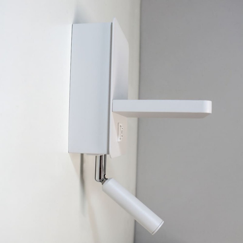 Aplique LED Rob 5W+3W USB y cargador wireless visto de perfil