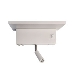 Aplique LED Rob 5W+3W USB y cargador wireless vista frontal