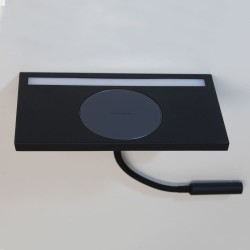 Vista superior Aplique LED Rob2 5W+3W USB y cargador wireless