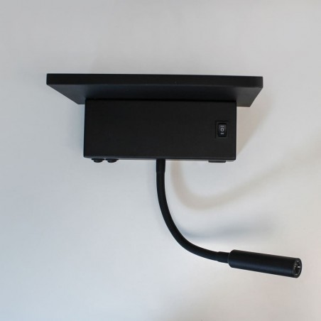 Aplique LED Rob2 5W+3W USB y cargador wireless visto de frente