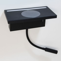 Aplique LED Rob2 5W+3W USB y cargador wireless