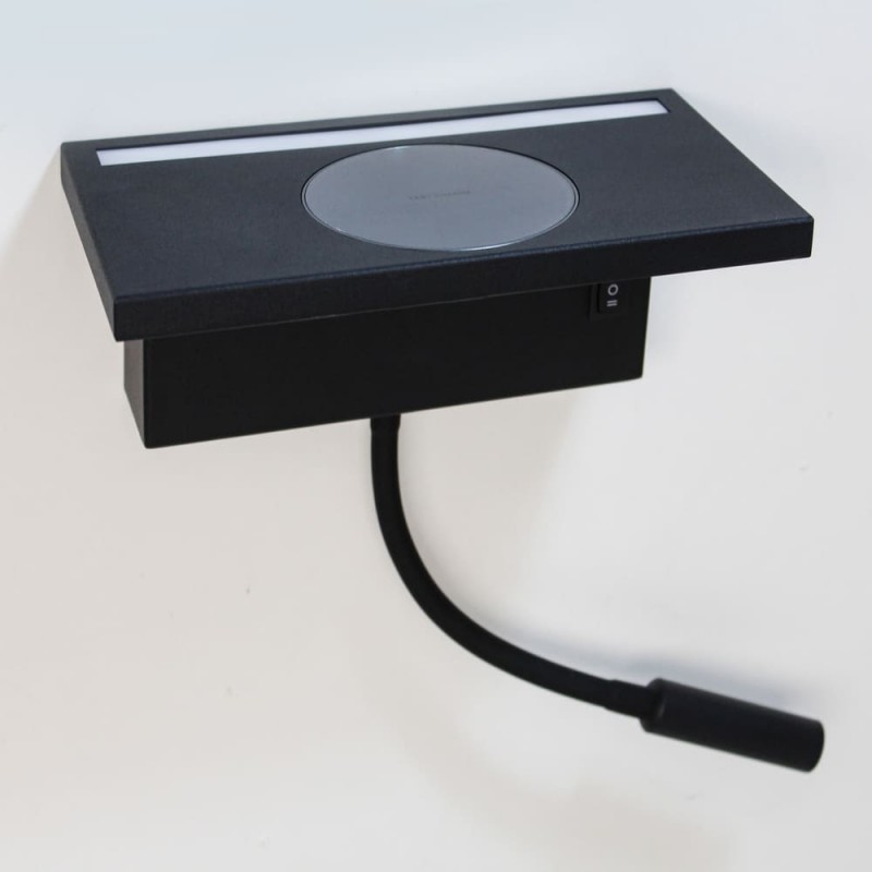 Aplique LED Rob2 5W+3W USB y cargador wireless