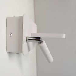 Aplique LED Rob 5W+3W USB y cargador wireless visto de perfil