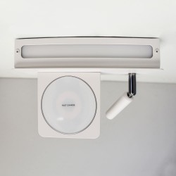 Aplique LED Rob 5W+3W USB y cargador wireless vista cenital