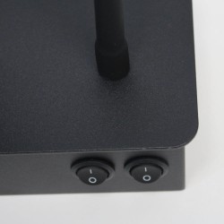 Detalle botones Aplique LED Rob2 5W+3W USB y cargador wireless