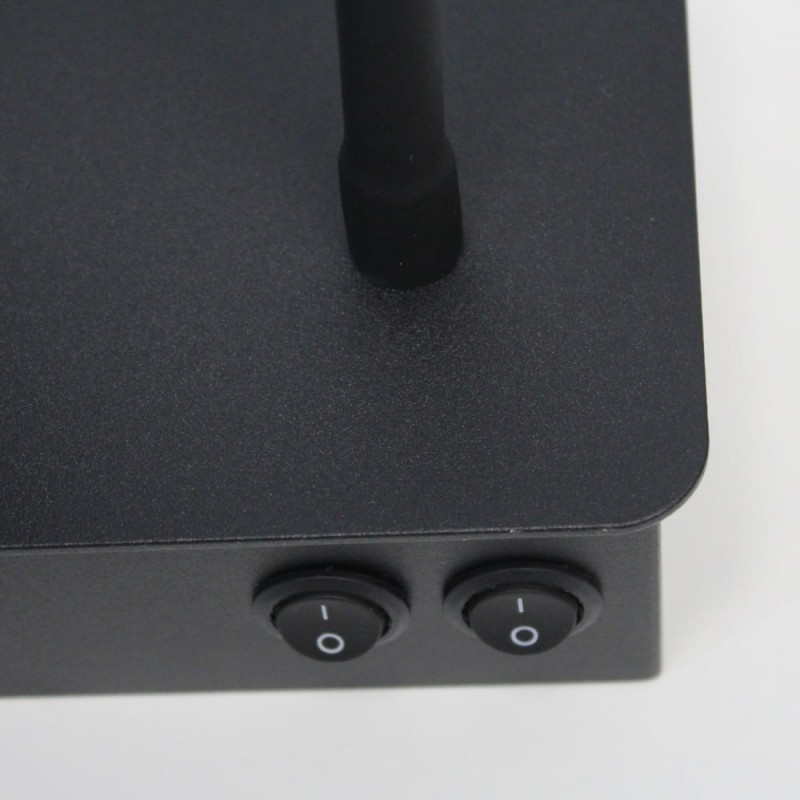 Detalle botones Aplique LED Rob2 5W+3W USB y cargador wireless