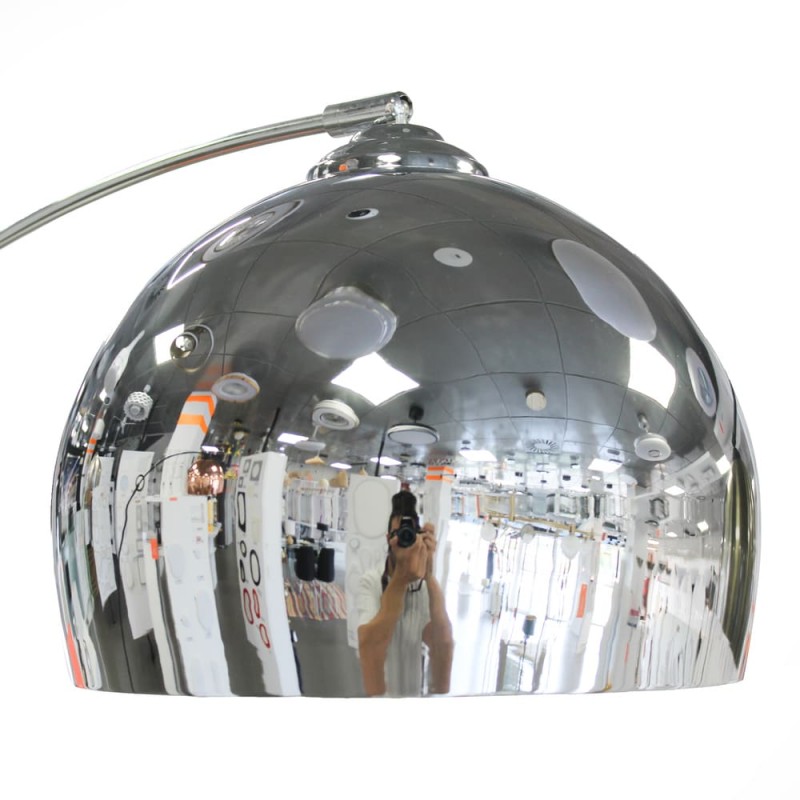 Detalle cromado Lámpara de pie Noova cromada 1xE27