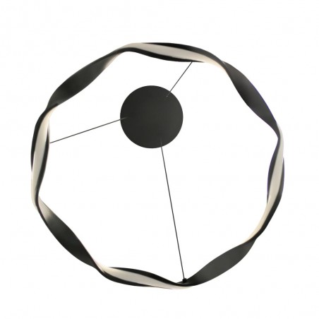 Lámpara de techo led Sand 22W negra vista de planta