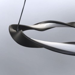 Detalle tira LED Lámpara de techo led Sand 22W negra