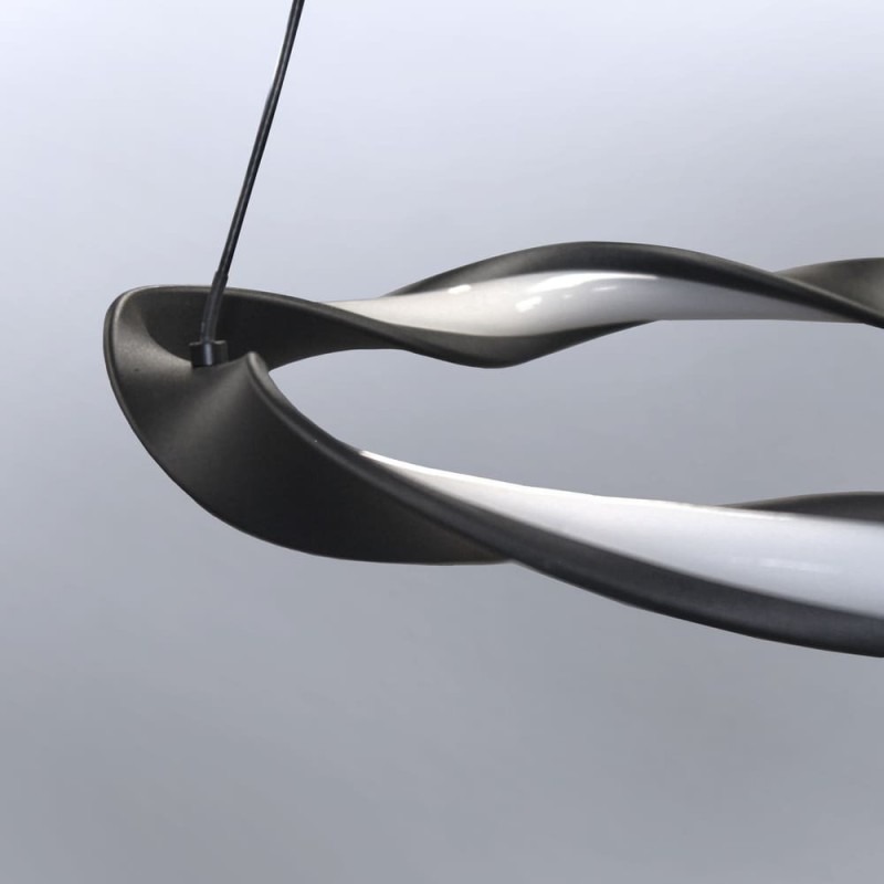 Detalle tira LED Lámpara de techo led Sand 22W negra