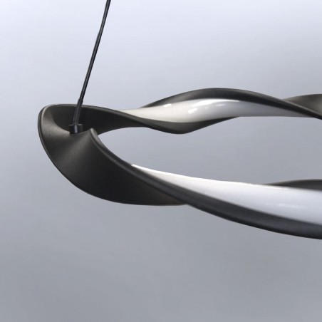 Detalle tira LED Lámpara de techo led Sand 22W negra