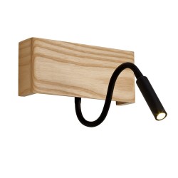 Aplique LED Madera Ravel 5W+3W USB
