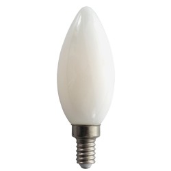 Milky light bulb C37 E14 6W...