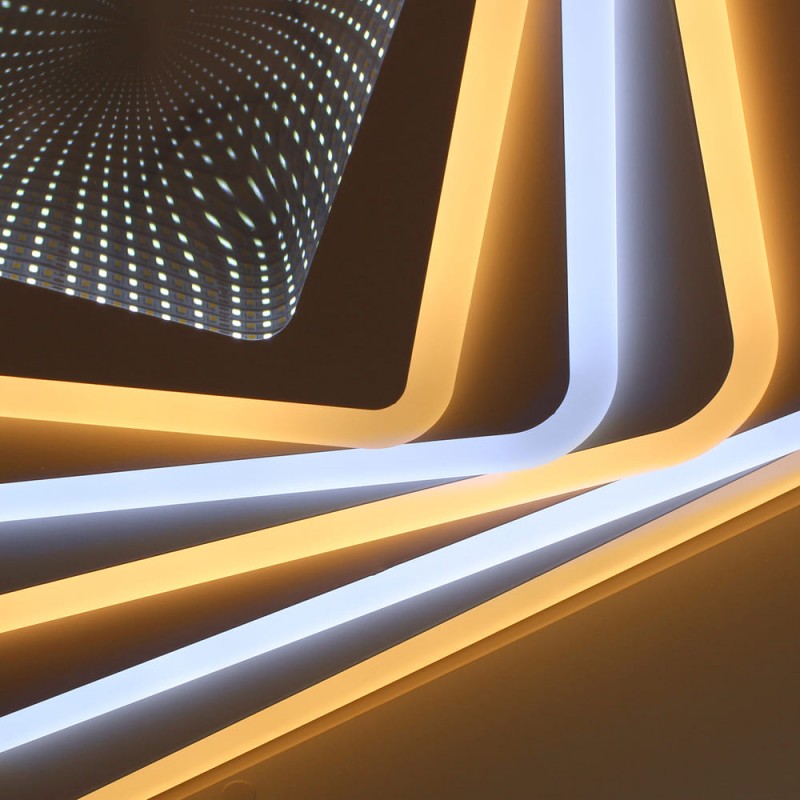 Plafón Smart Mei 3D 135W 3CCT regulable encendido con iluminación combinada cálida