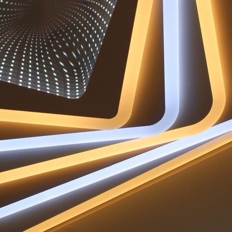 Plafón Smart Mei 3D 135W 3CCT regulable encendido con iluminación combinada cálida