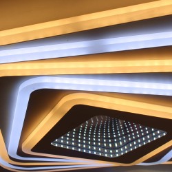 Plafón Smart Mei 3D 135W 3CCT regulable encendido con iluminación combinada cálida