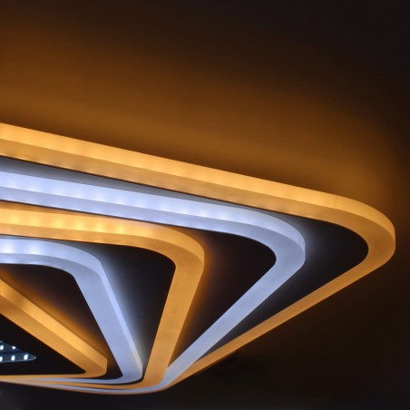 Plafón Smart Mei 3D 135W 3CCT regulable encendido con iluminación combinada cálida