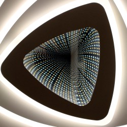 Detalle efecto 3d del Plafón Smart Mei 3D 115W 3CCT regulable encendido con luz neutra