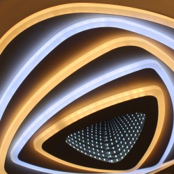 Detalle del Plafón Smart Mei 3D 115W 3CCT regulable encendido con luz combinada cálida