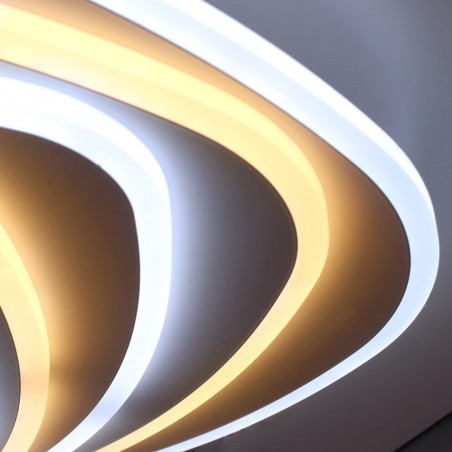 Detalle del Plafón Smart Mei 3D 115W 3CCT regulable encendido con luz combinada fría
