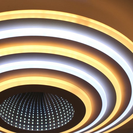 Plafón Smart Mei 3D 125W 3CCT regulable encendido con iluminación combinada cálida