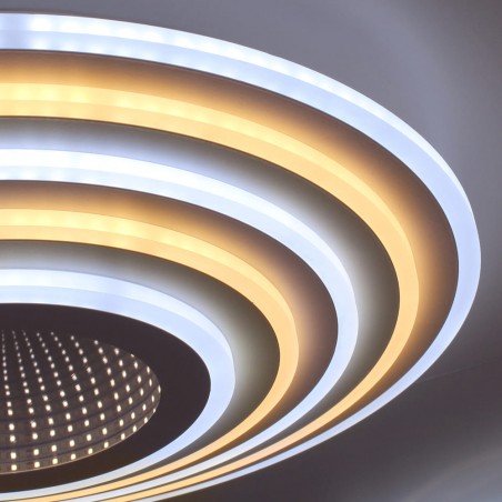 Plafón Smart Mei 3D 125W 3CCT regulable encendido con iluminación combinada fría